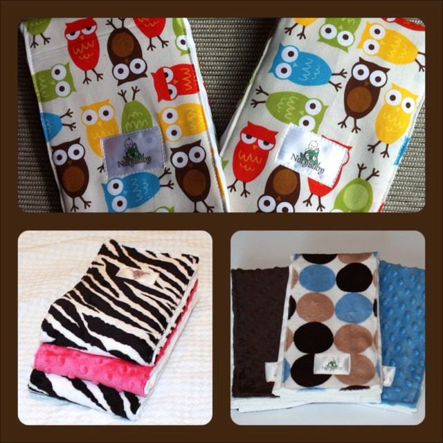 3pc Burp Cloths Set -- Your Choice of Designer Fabrics -- MADE TO ORDER