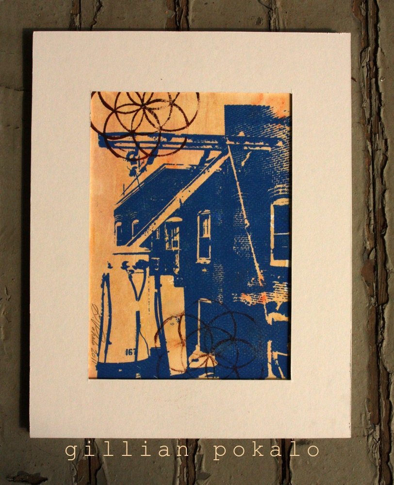 Blue Manayunk Factory (Matted 11x14)
