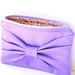 purple linen bow pouch / bridesmaid / summer fashion / bow / small pouch / linen / floral / lavender