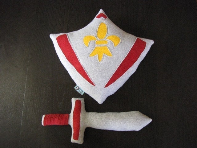 Plush Toy Shield and Sword Set - Personalized - Custom