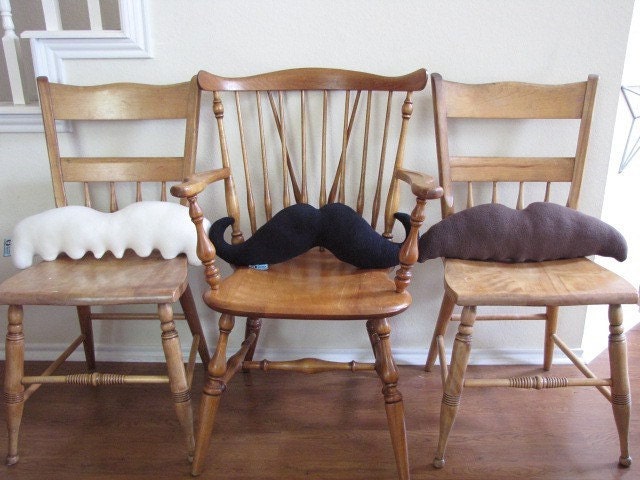 Moustache Pillows - Pick 3 and Save - Mustache Geek Chic Home Decor