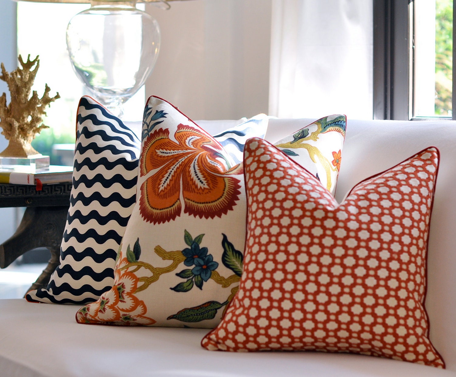 ANNIVERSARY SALE - Celerie Kemble Betwixt pillow 18"sq - Spark