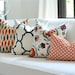 20"sq. Schumacher SUNARA Ikat pillow cover in Spice