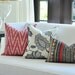 20"sq. Schumacher KASARI Ikat pillow cover in Poppy