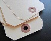 100 Extra Large Manila Shipping / Parcel Tags - Classic - Heavy 13pt Cardstock - Blank - 4 3/4" x 2 3/8" - Plain - 4.75"