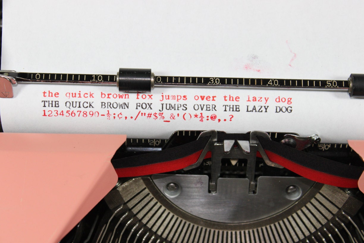 Pink Royal Quiet DeLuxe Manual Typewriter in the Original Case