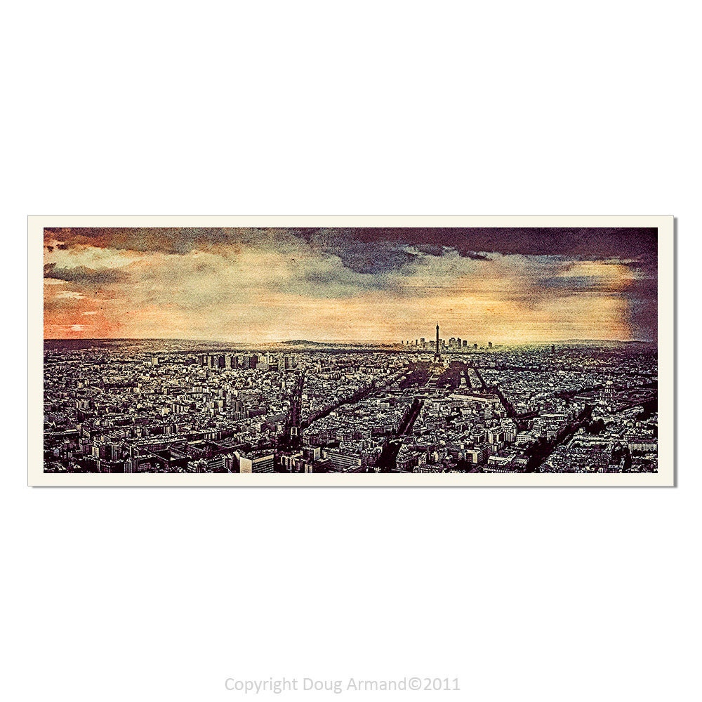 Parisien Panoramic  - Fine Art Photographic 18x7.2 inch/45.72x18.29 cm Panoramic Print by Doug Armand on Etsy - DAIP0093