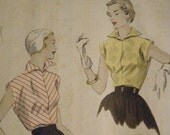 Deanna - 1950's Vintage Style Bias Cut Tuck in Blouse Top Shirt - ALL SIZES - Custom Made