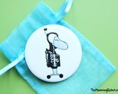 Pocket Mirror - Skeleton Hoodie Robot