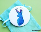 Pocket Mirror - Phthalo Deer