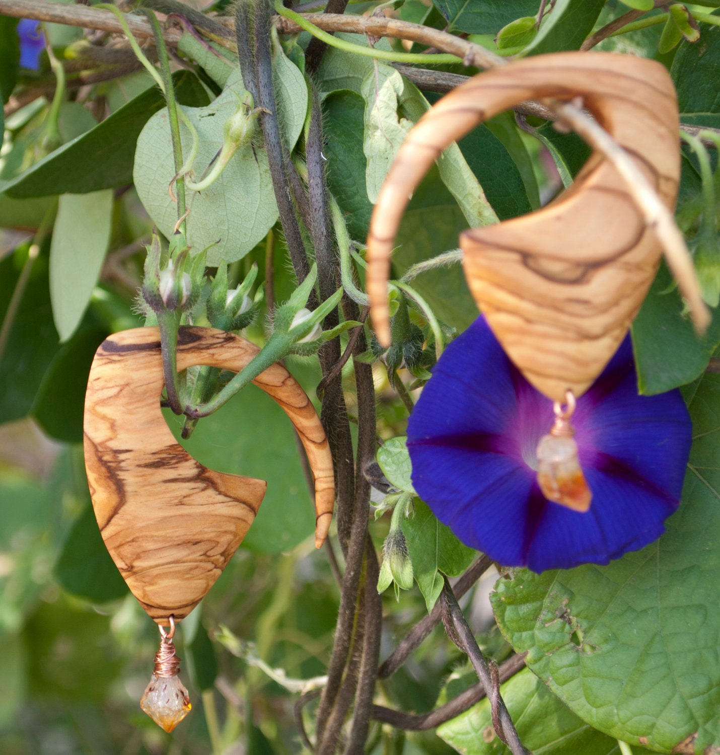 Custom Listing for C------0g Organic Wood, Metal and Stone Gauged Earrings Plugs - olive wood "Gold Vein" honeycombs -
