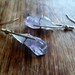 Amethyst point earrings. Handmade. Rough. Dangle earrings.