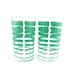 Pair of aqua striped vintage drinking glasses