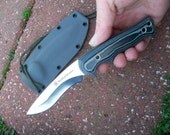 Knife w Handmade Custom KyDeX KNIFE Sheath with Smith and Wesson Micarta Handle Hunting Knife