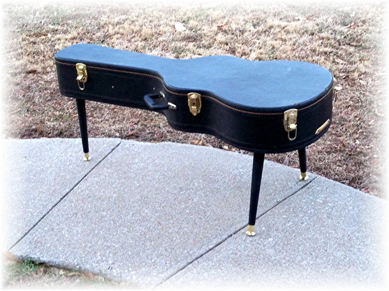 Guitar Case COFFEE TaBLE Distressed Upcycled and ReNeWeD or Side Table
