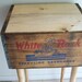 Shipping Crate Table 1930s 1940s WHITE ROCK Sparkling Beverages Box A repurposed distressed box upcycled renewed