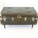 COFFEE TaBLE STEAMER TRUNK Vintage Wardrobe Suitcase Distressed Upcycled and ReNeWeD O C Phillips