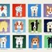 Cute dog wall prints. Dog nursery pictures kids wall art, kids decor. 11x14 dog print Nursery decor dog lovers Art for children by WallFry