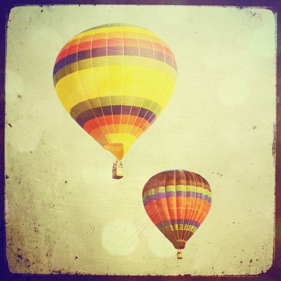 The Two of Us  Hot air balloons photo 8x8 fine art print Buy one get one free sale