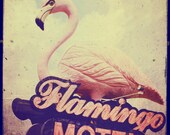 Flamingo motel sign - 8x8 american motel sign retro photo BOGO SALE - Spend a Night in the Flamingo