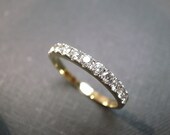 Wedding Anniversary Diamond Band Bridal Ring in 14K Yellow Gold