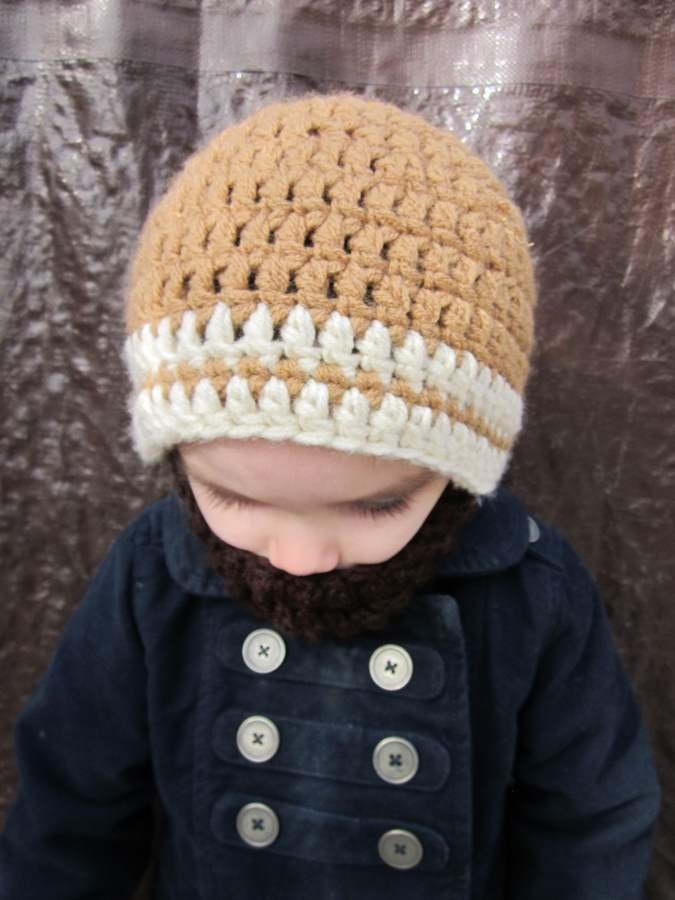 Kids ULTIMATE Bearded Beanie Warm Brown