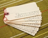 Months of the Year Journaling Spots on Manila Shipping Tags - Set of 12