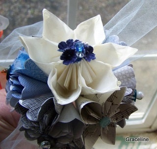 Recycled Origami Paper Flower Bouquet
