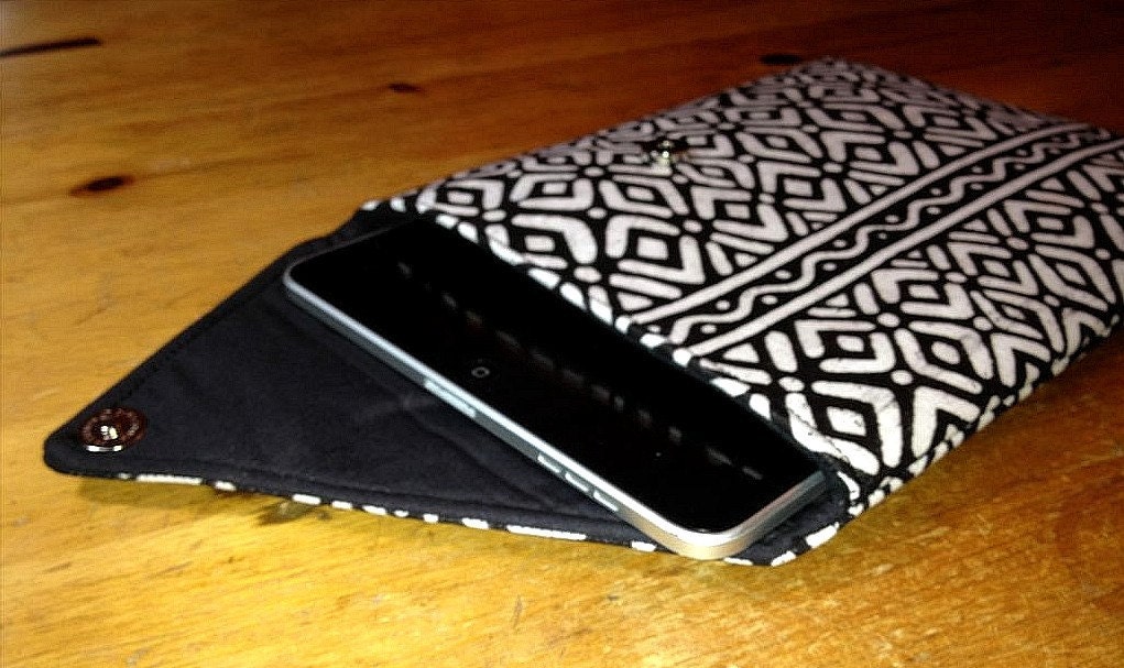 Black and White  Wax Print  iPad Sleeve