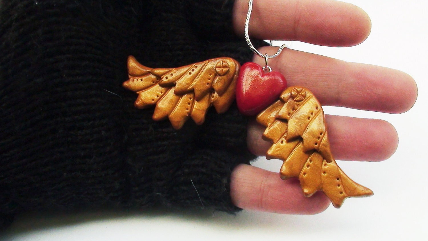 Steam Punk Golden Wing Pendant Gryffindor