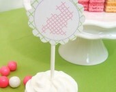 Easter Cross Stitch Party Circles - DIY Printable Parties