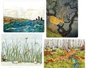 Illustration Cards - Set of 4