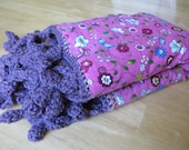 Crochet baby blanket pattern with flower border, PDF