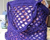 Market bag, fabric lined crochet pattern, PDF pattern