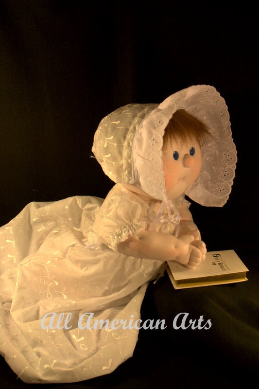 Soft Sculpture Doll Christening Prayer Doll