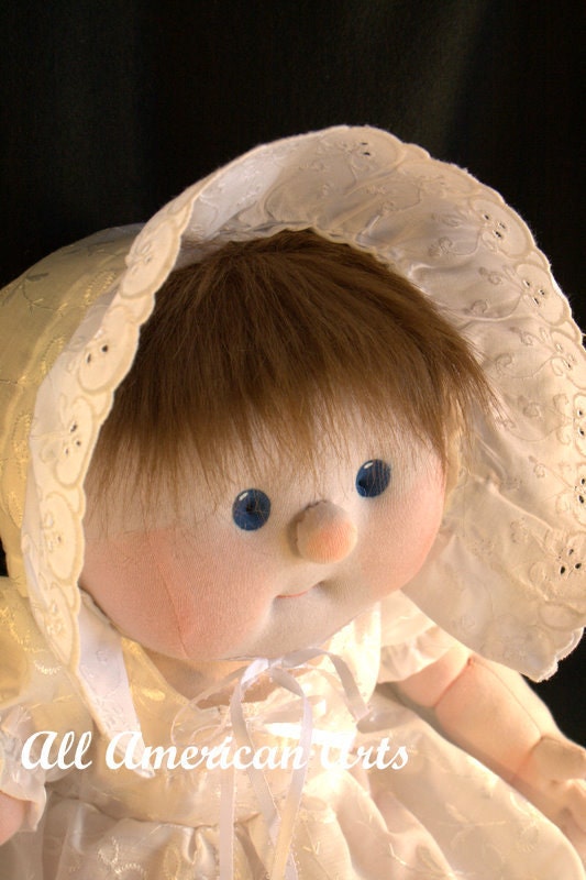 Soft Sculpture Doll Christening Prayer Doll