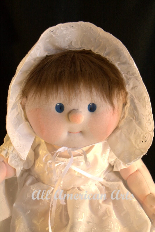Soft Sculpture Doll Christening Prayer Doll