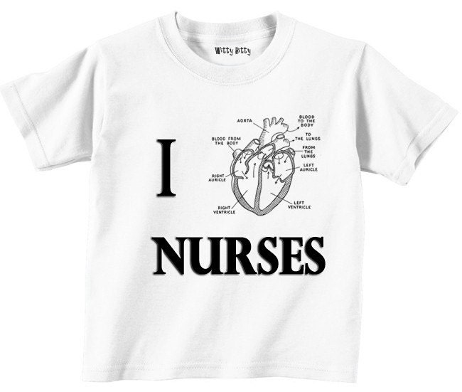 I (ANATOMICAL) HEART DOCTORS, Nurses, Nerds - Funny - Any Size Infant or Toddler Onesie or Tshirt