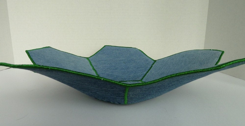 Custom jeans or t-shirt fabric bowl made to order