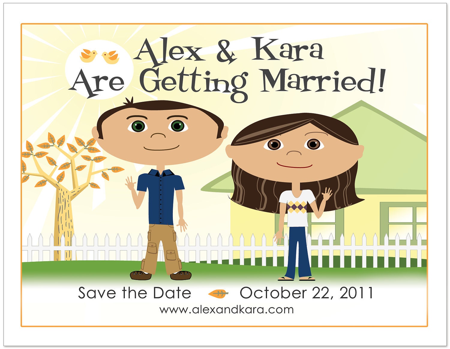 Informal Wedding Save the Dates - Available as Cards or Magnets