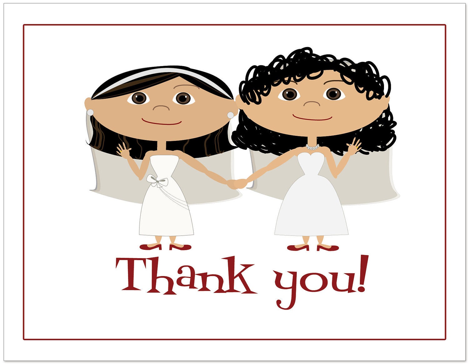 Lesbian Wedding Thank You Cards