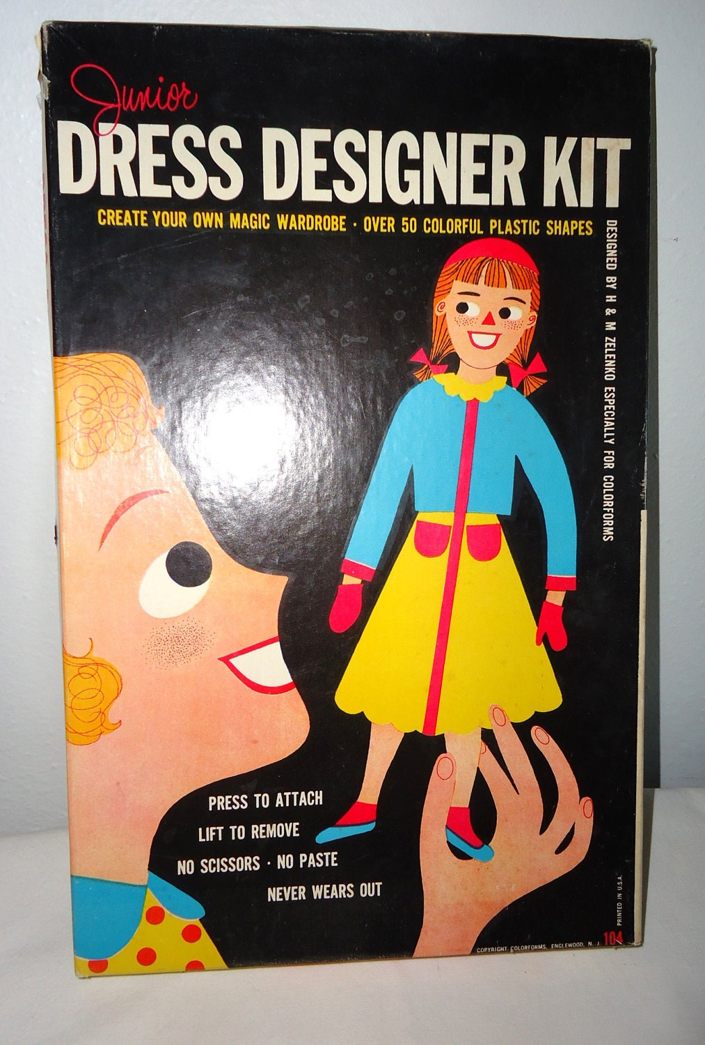 Vintage Colorforms Junior Dress Designer Kit by