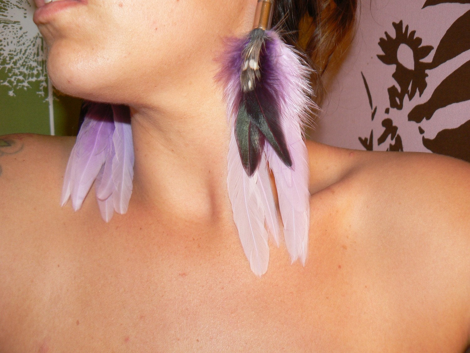 Feather Earrings- PURPLE and VIOLET