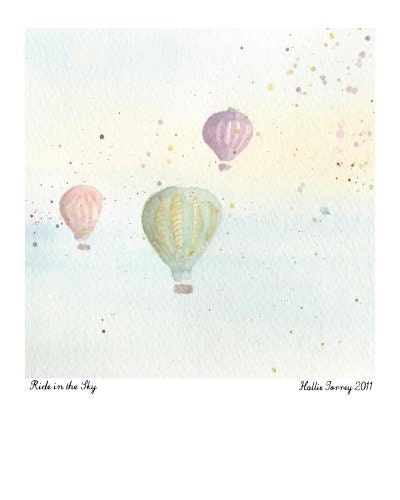 Riding in the Sky - Watercolor Print