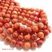 Agate Gemstone Beads - Orange, Fired (Crackle), Round, Smooth, 10mm, Small, Semiprecious Stone, 18pcs - ID 593
