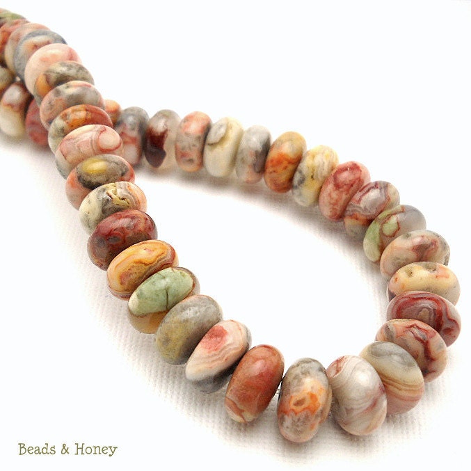 Rhyolite, Brown, Banded, Rondelle, Smooth, Gemstone Beads, 10mm, 15pcs - ID 394-2