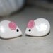 CLEARANCE SALE White Mouse Earrings