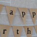 Birthday Banner  ...  Happy Birthday Banner  ...  Burlap  ..  Banner  ..  Happy Birthday