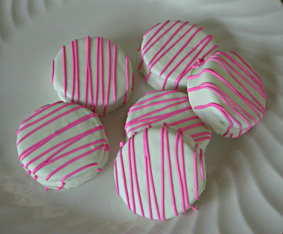 Hot Pink Diva Chocolate Covered Oreos Cookies bridal shower baby shower wedding party favors Il_570xn