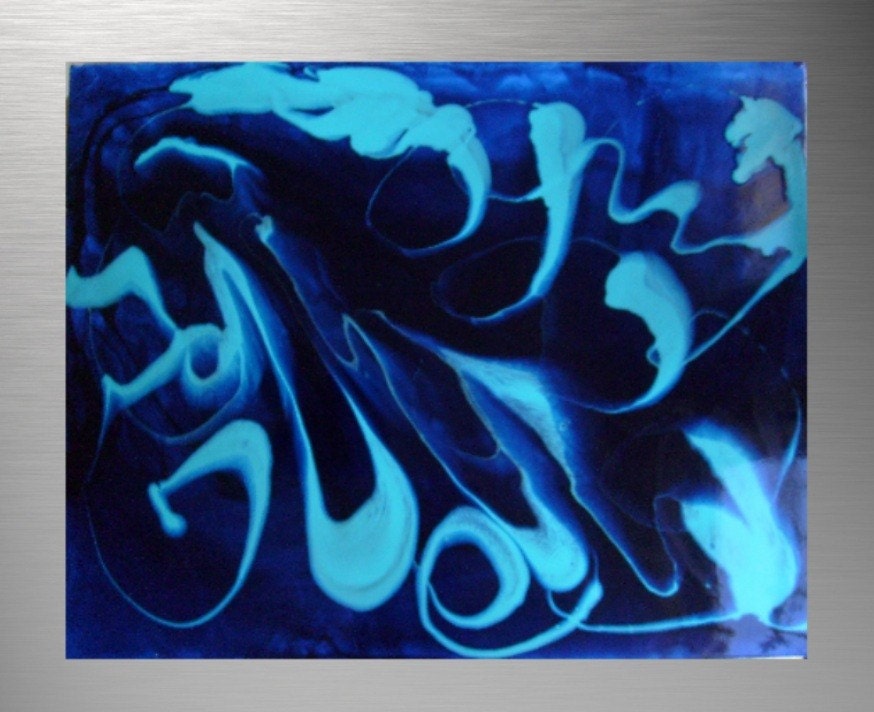 Large Abstract Painting - Unusual Liquid Art Technique Contemporary Original Fine Art- After NEW YEAR'S SALE